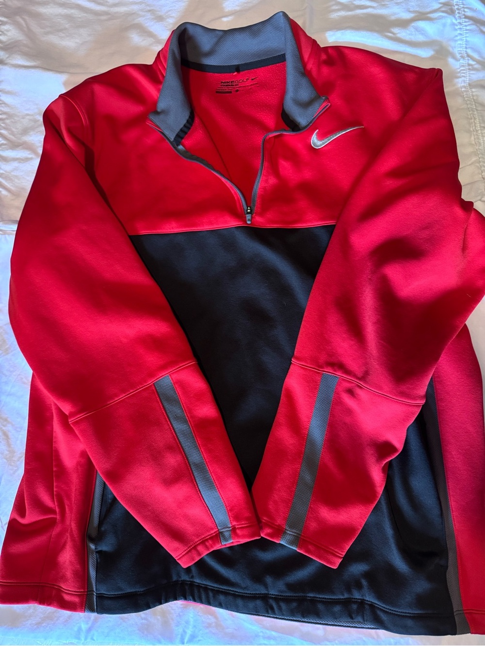 Nike Red and Black Therma-FIT Golf Pullover Unisex